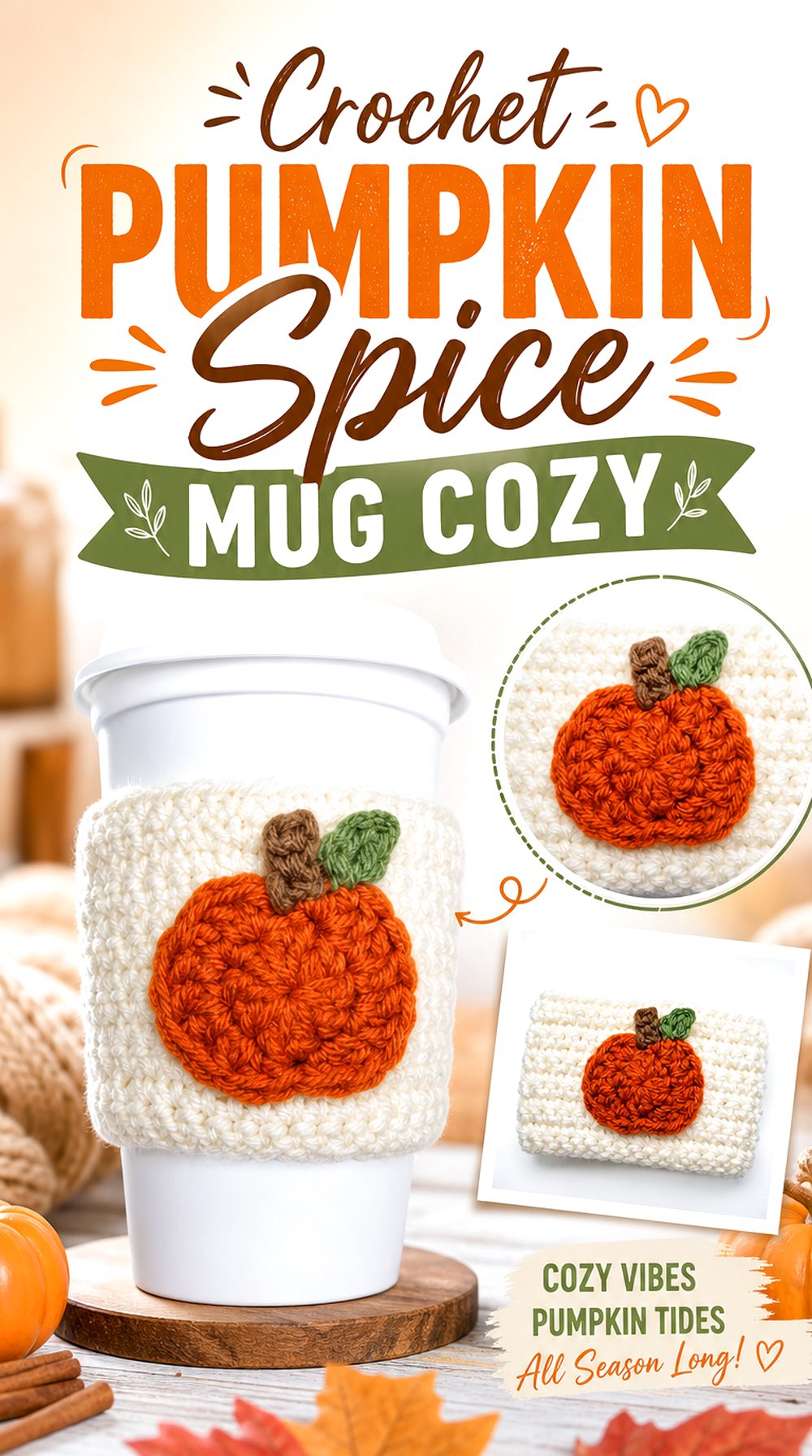 Crochet Pumpkin Spice Mug Cozy