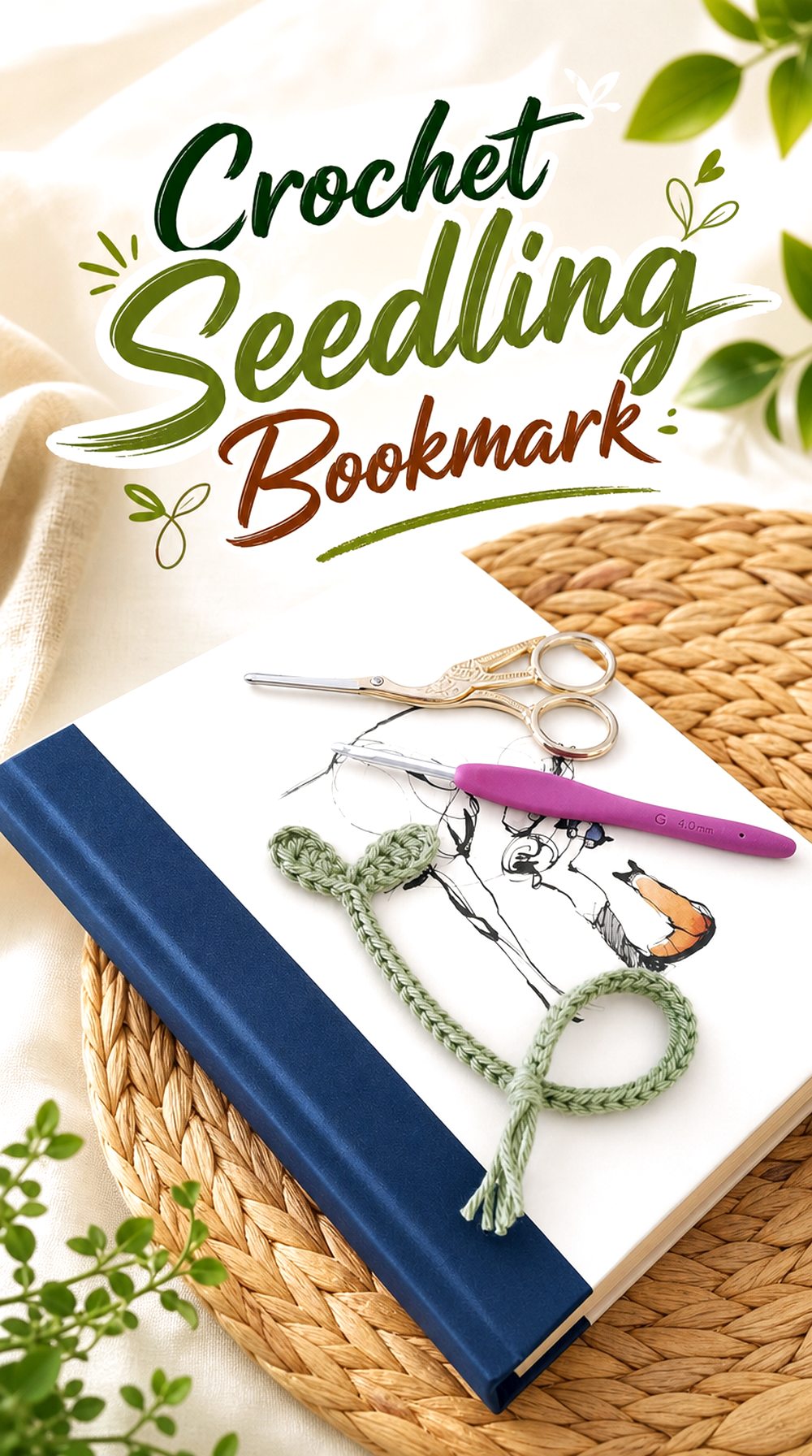 Crochet Seedling Bookmark