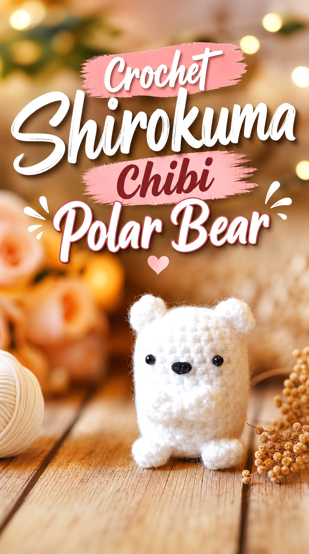 Crochet Shirokuma Chibi Polar Bear