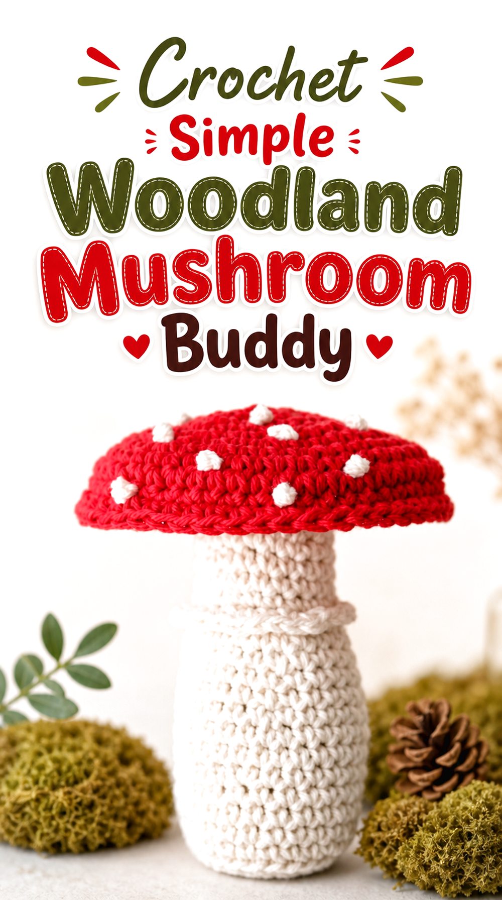 Crochet Simple Woodland Mushroom Buddy