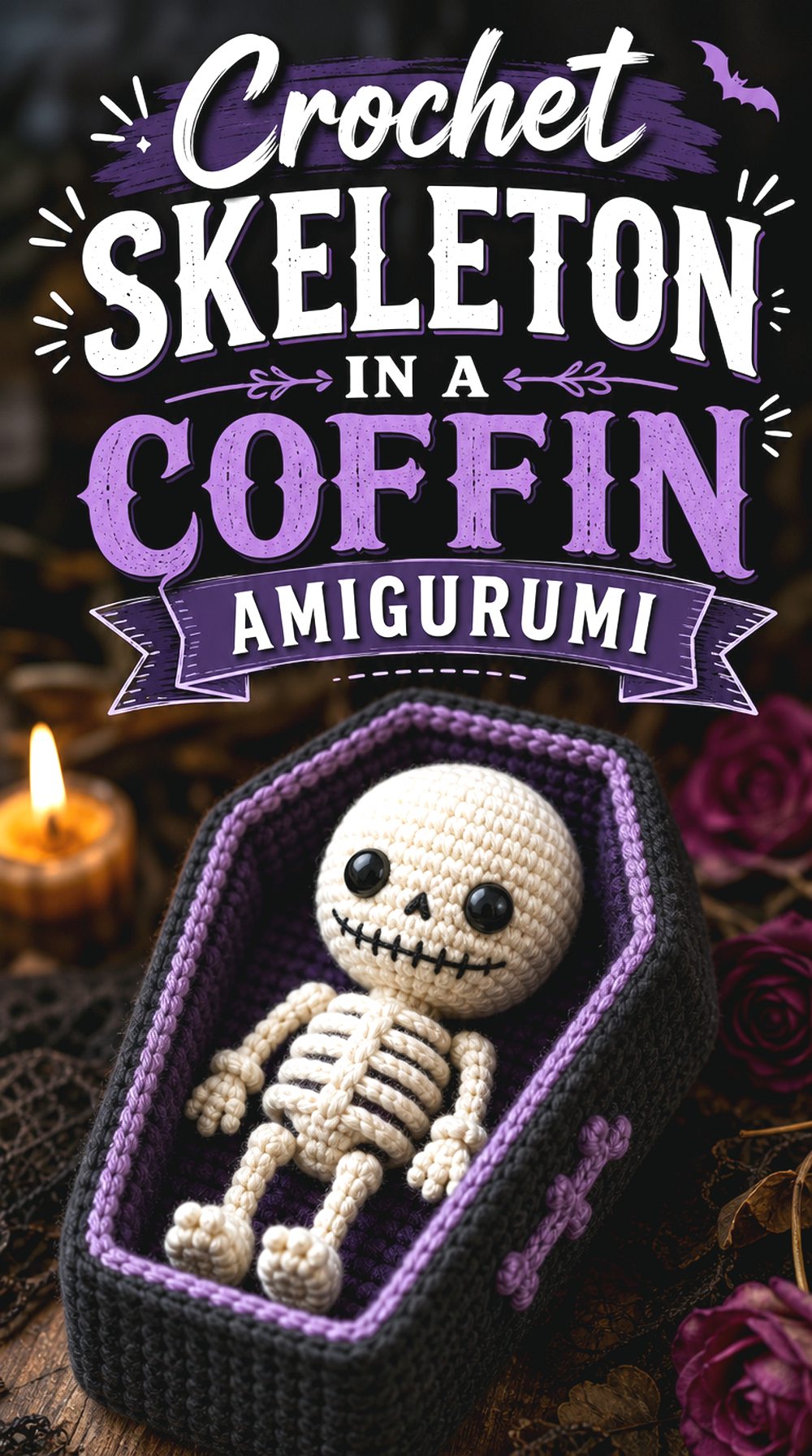 Crochet Skeleton in a Coffin Amigurumi