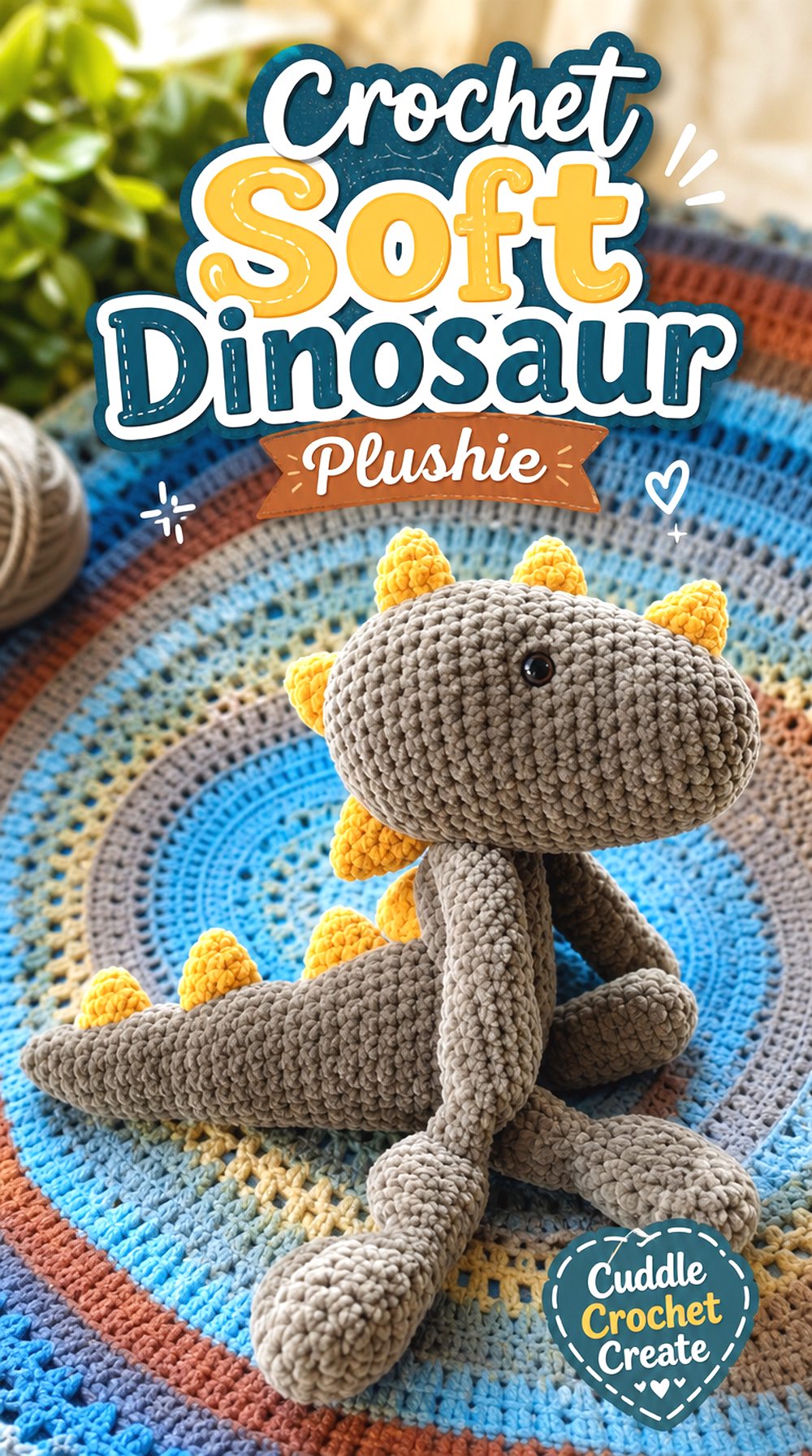 Crochet Soft Dinosaur Plushie