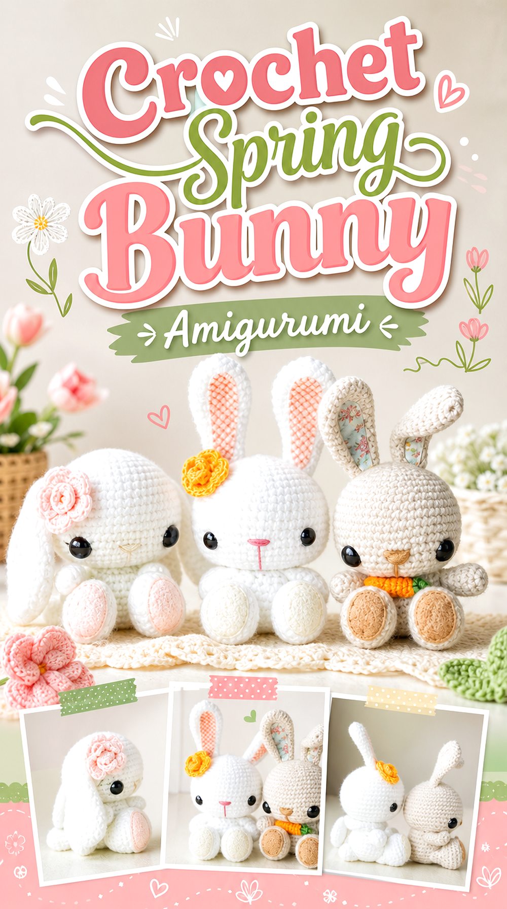 Crochet Spring Bunny Amigurumi