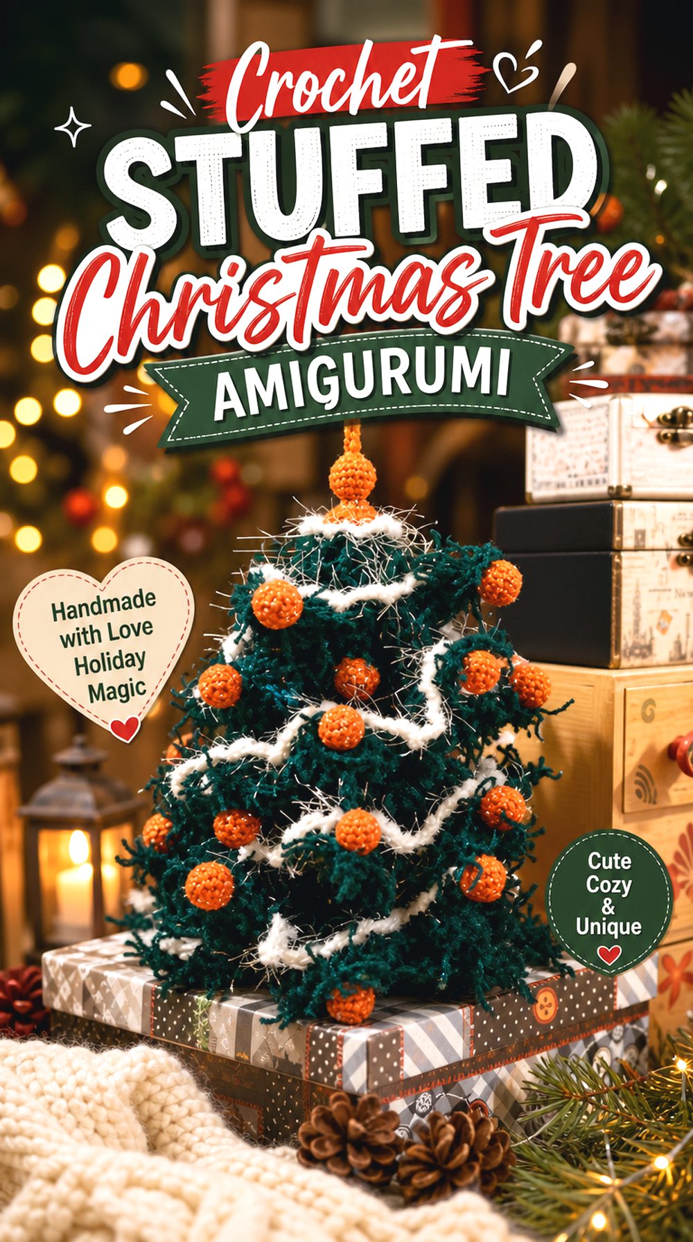 Crochet Stuffed Christmas Tree Amigurumi