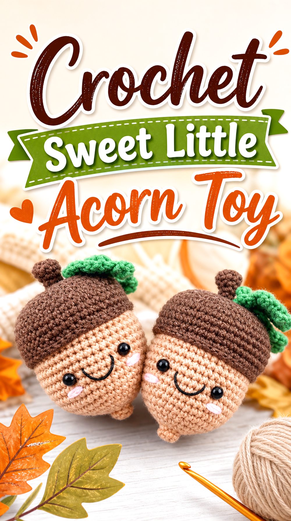 Crochet Sweet Little Acorn Toy