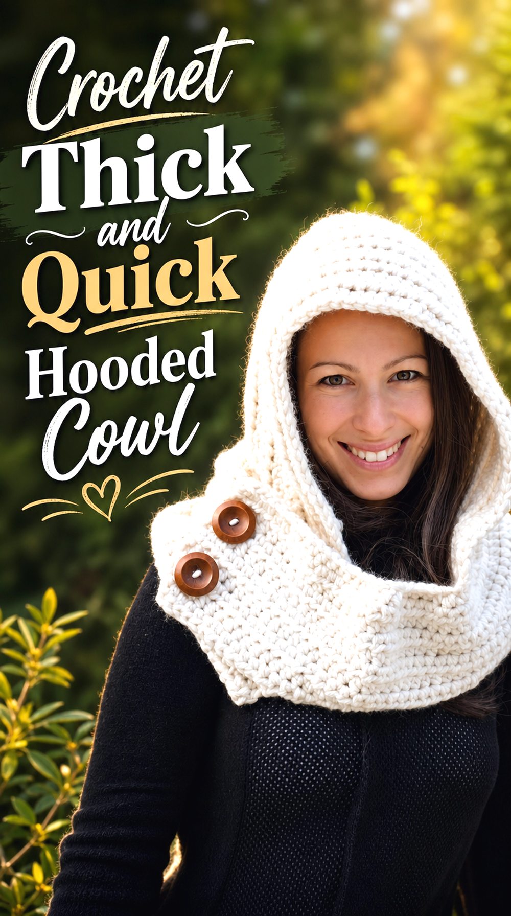 Crochet Thick and Quick Hooded Cowl