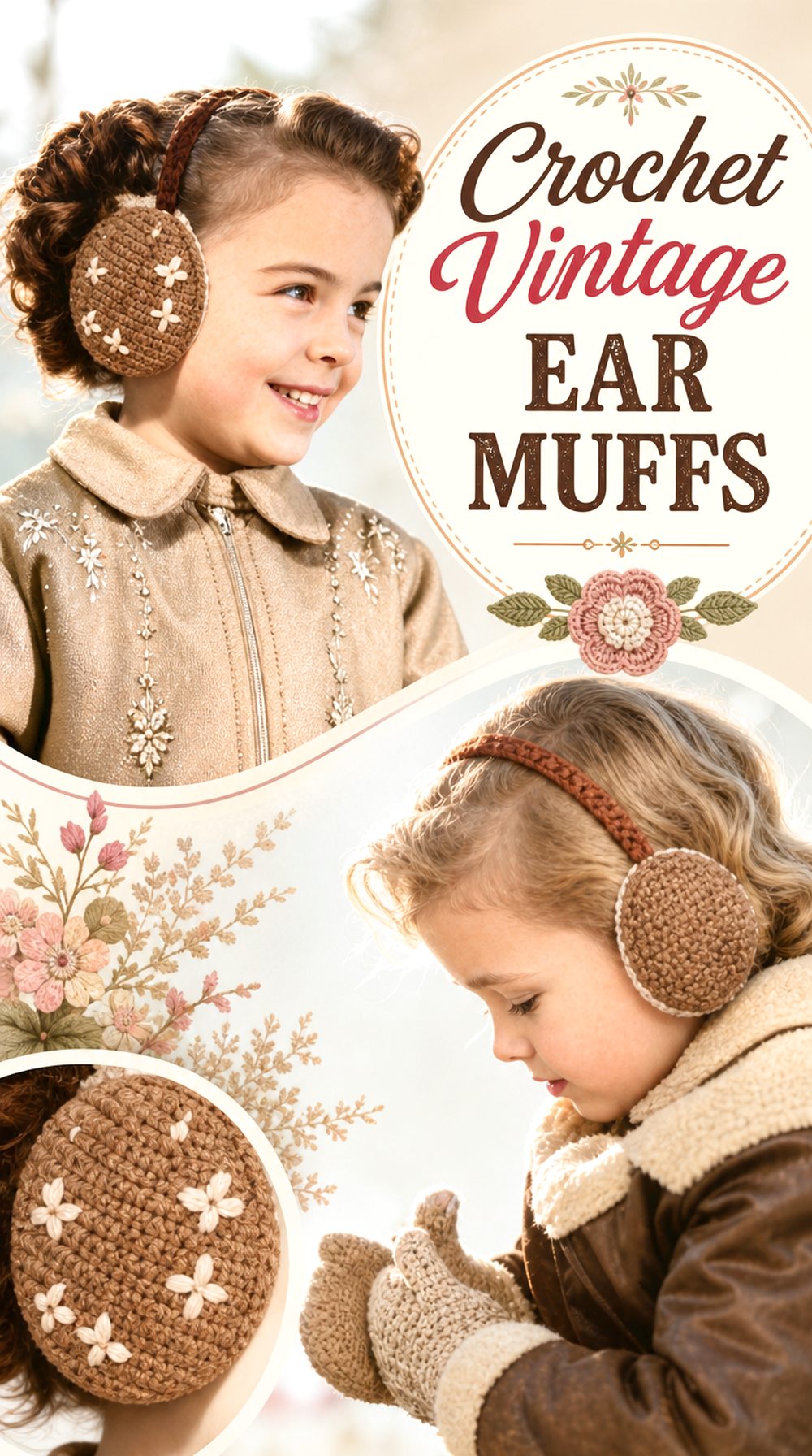 Crochet Vintage Ear Muffs