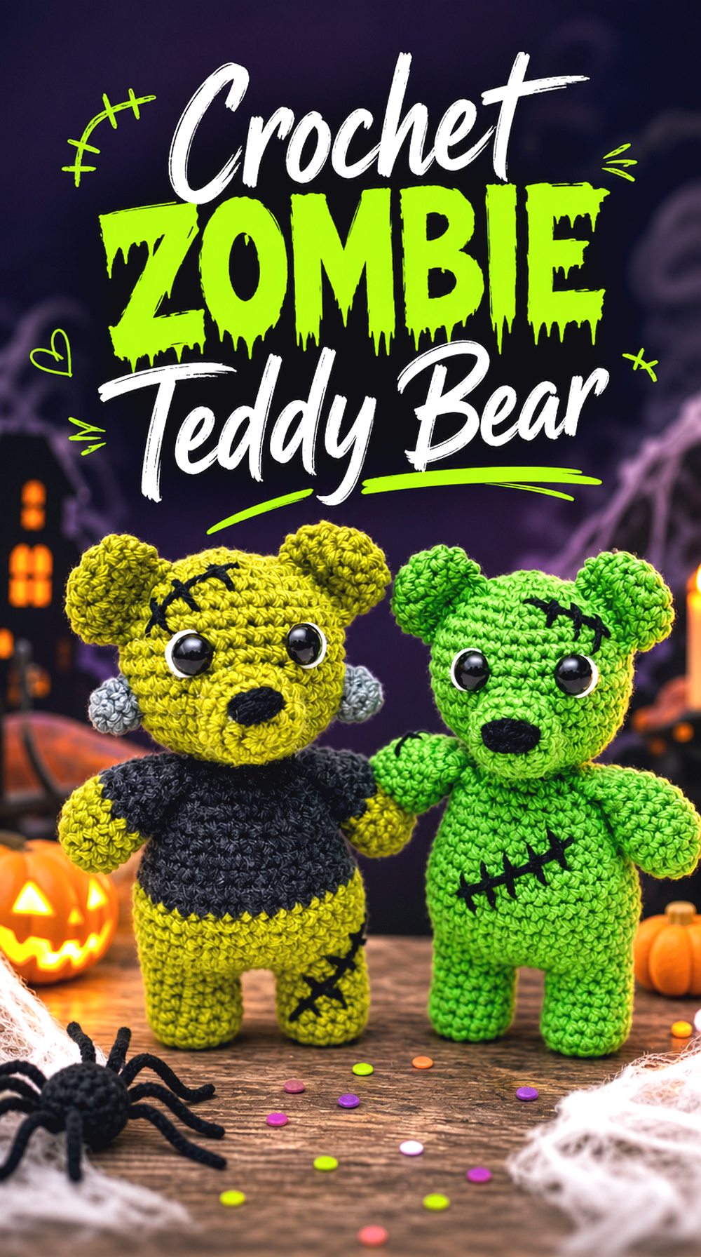 Crochet Zombie Teddy Bear