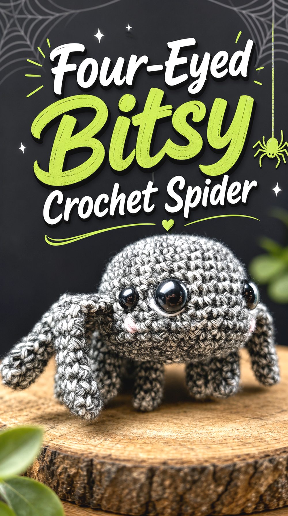 Four Eyed Bitsy Crochet Spider