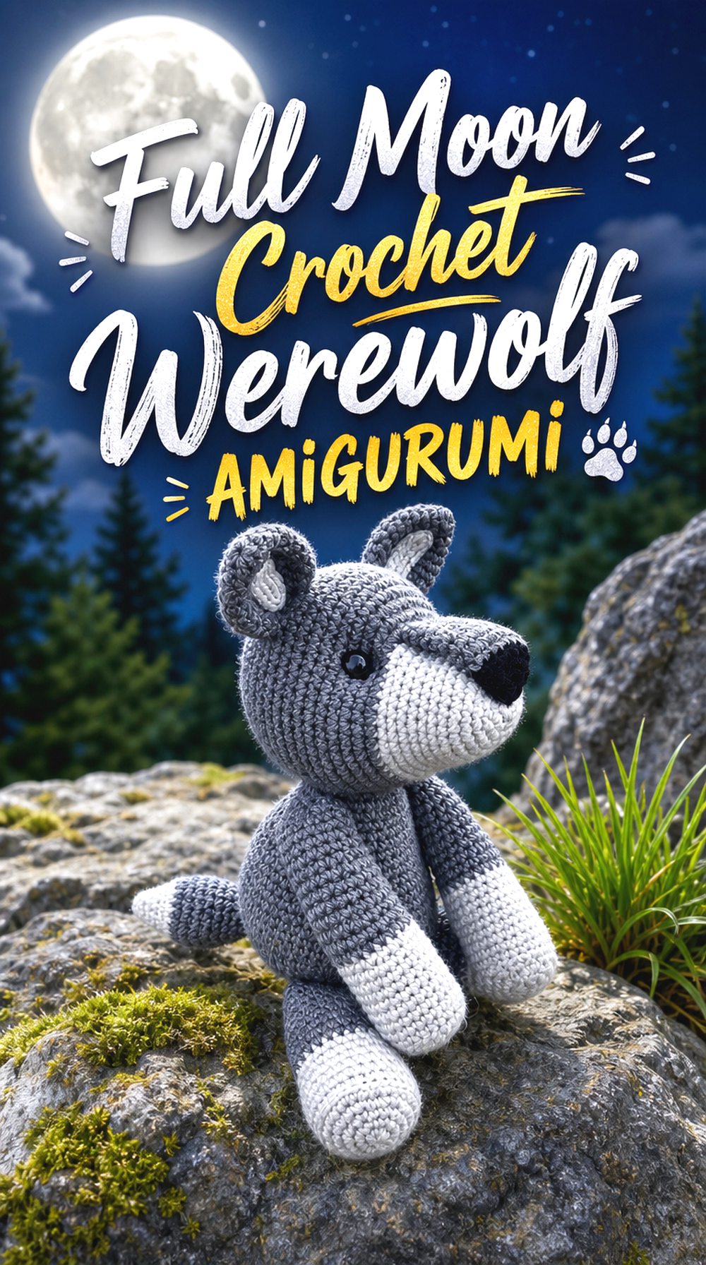 Full Moon Crochet Werewolf Amigurumi