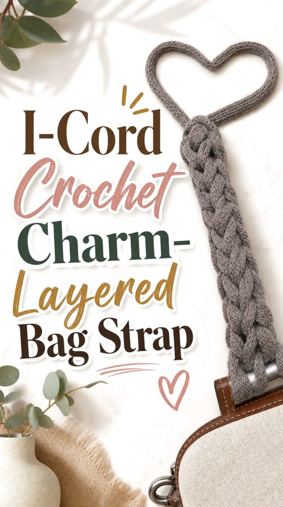 I Cord Crochet Charm Layered Bag Strap