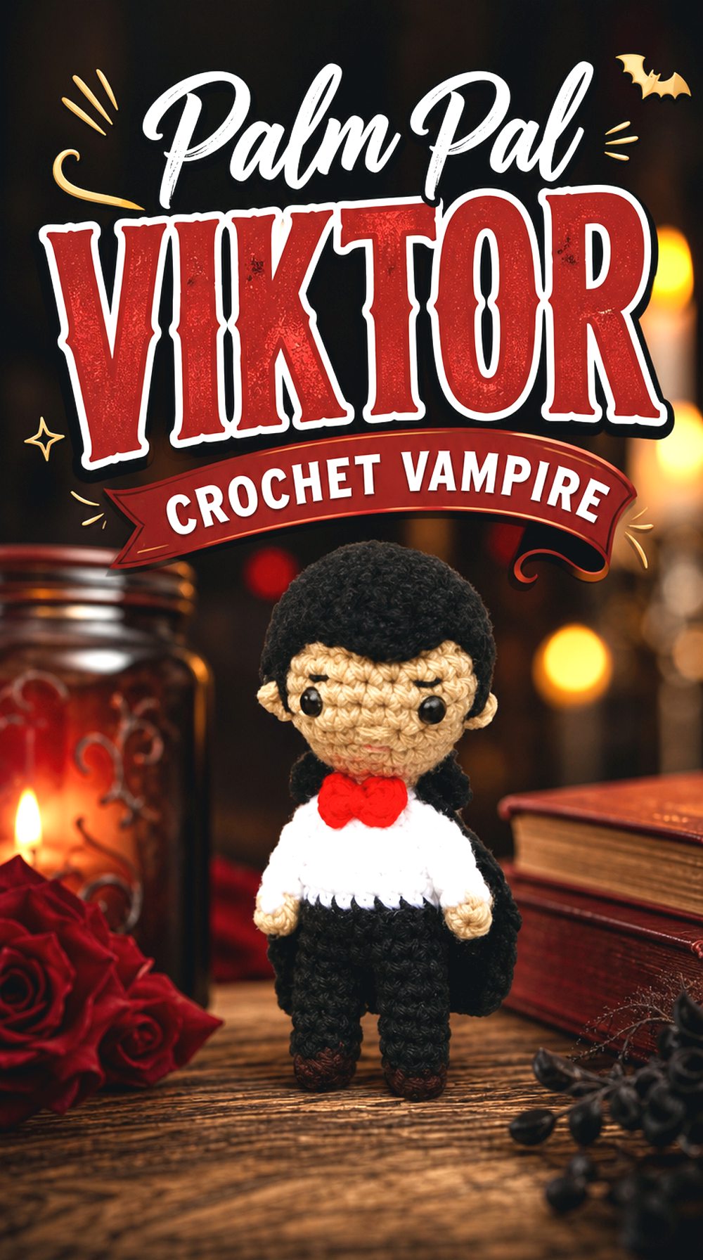 Palm Pal Viktor Crochet Vampire