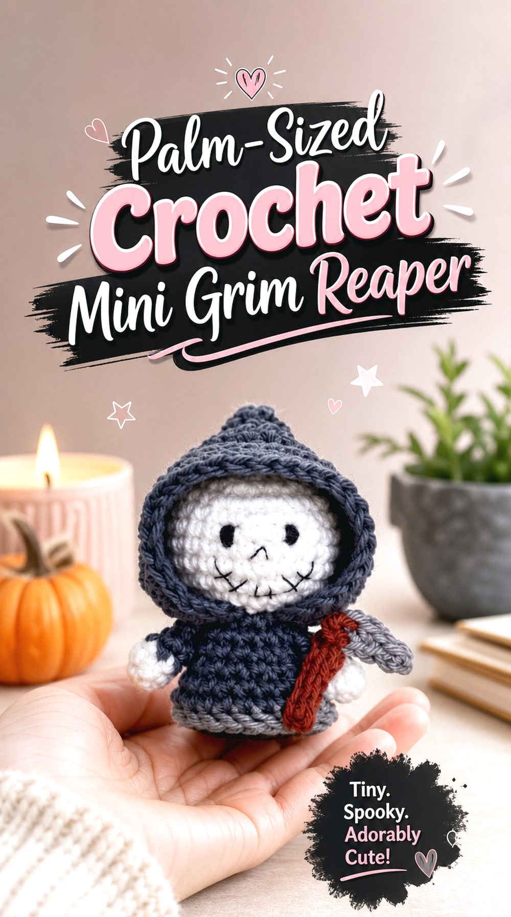 Palm Sized Crochet Mini Grim Reaper