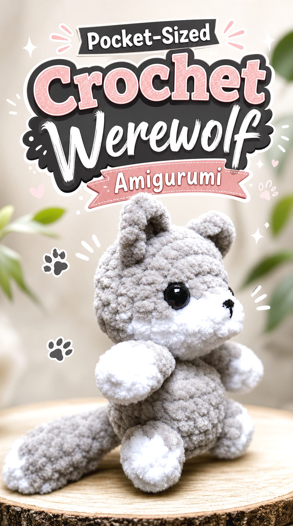 Pocket Sized Crochet Werewolf Amigurumi