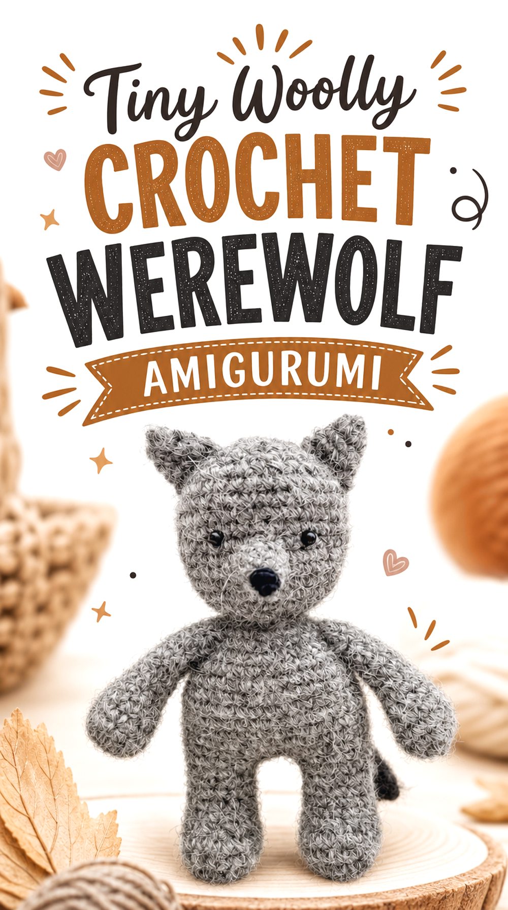 Tiny Woolly Crochet Werewolf Amigurumi