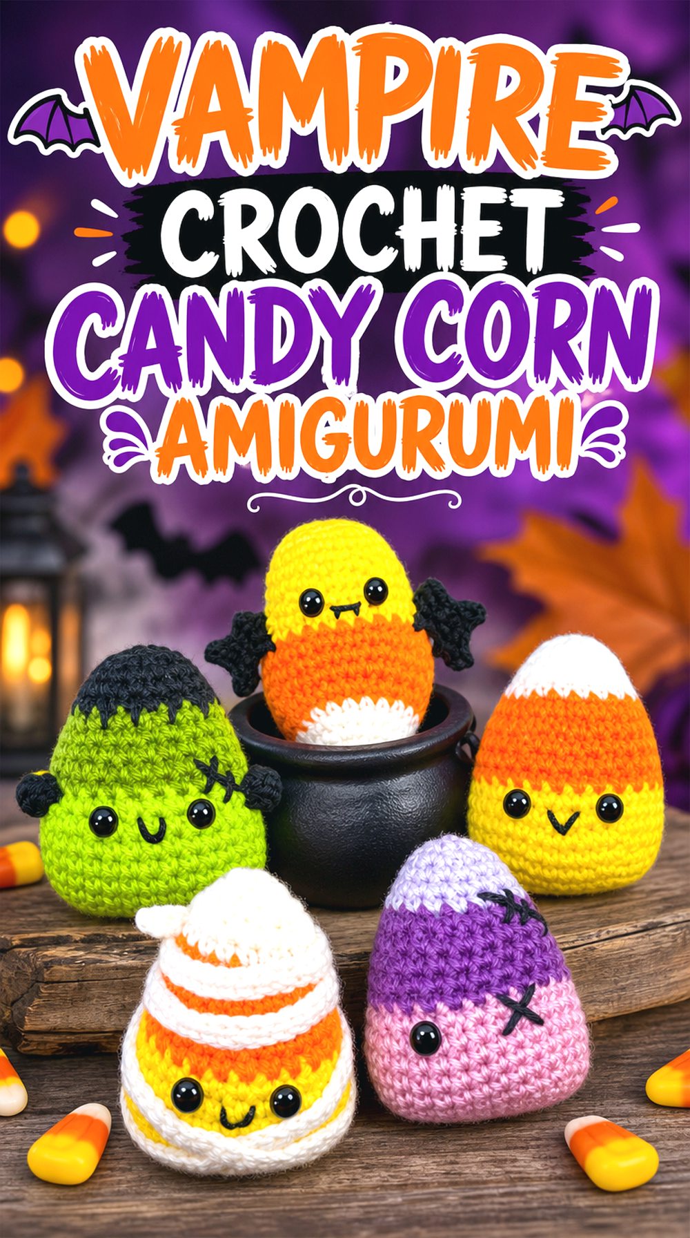 Vampire Crochet Candy Corn Amigurumi