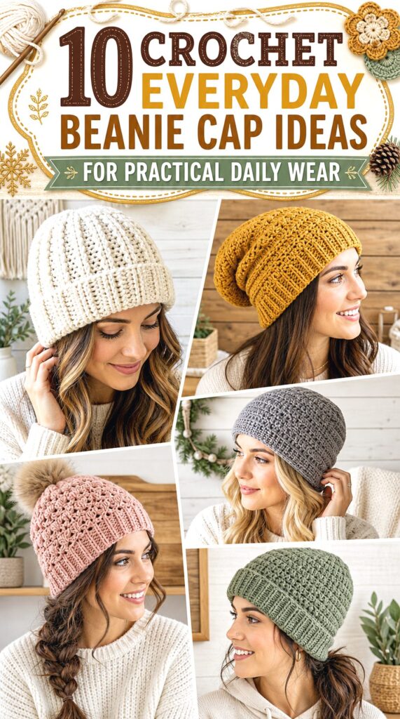Crochet Everyday Beanie Cap Ideas for Practical Daily Wear