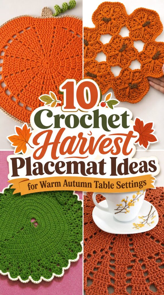 Crochet Harvest Placemat Ideas for Warm Autumn Table Settings