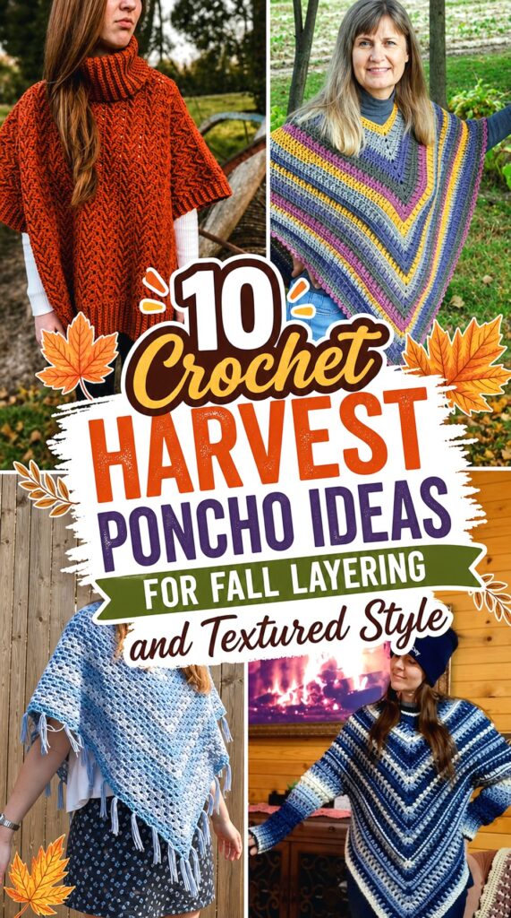 Crochet Harvest Poncho Ideas for Fall Layering and Textured Style