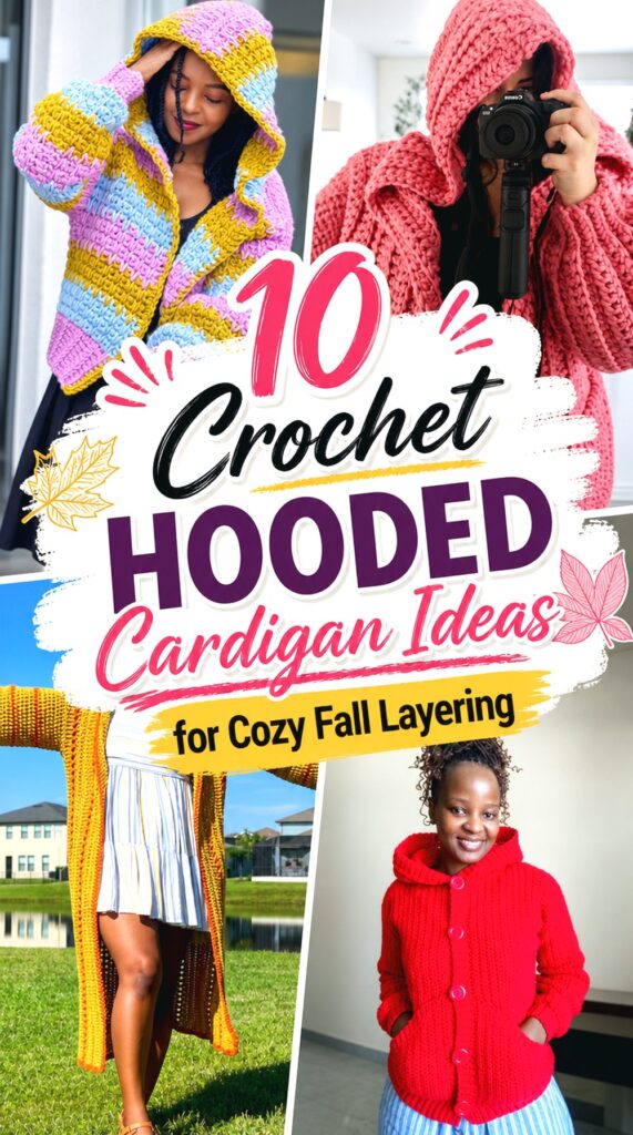 Crochet Hooded Cardigan Ideas for Cozy Fall Layering