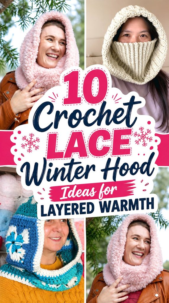 Crochet Lace Winter Hood Ideas for Layered Warmth