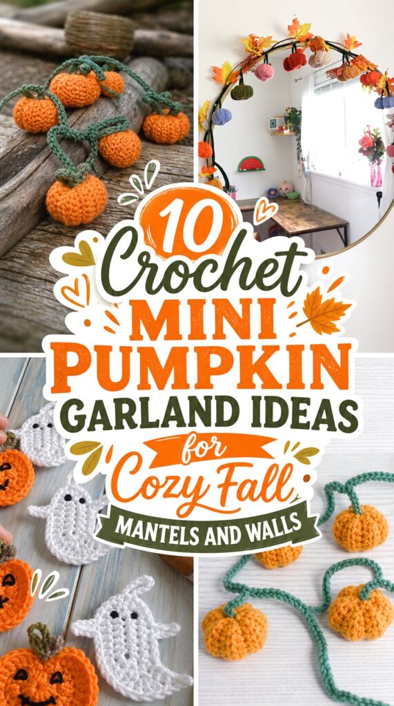 Crochet Mini Pumpkin Garland Ideas for Cozy Fall Mantels and Walls