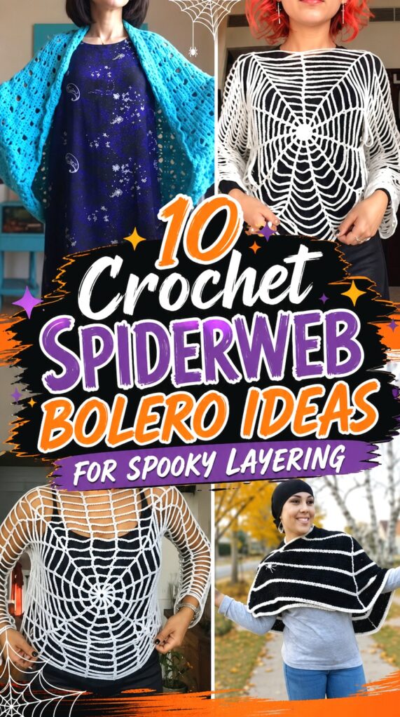 Crochet Spiderweb Bolero Ideas for Spooky Layering