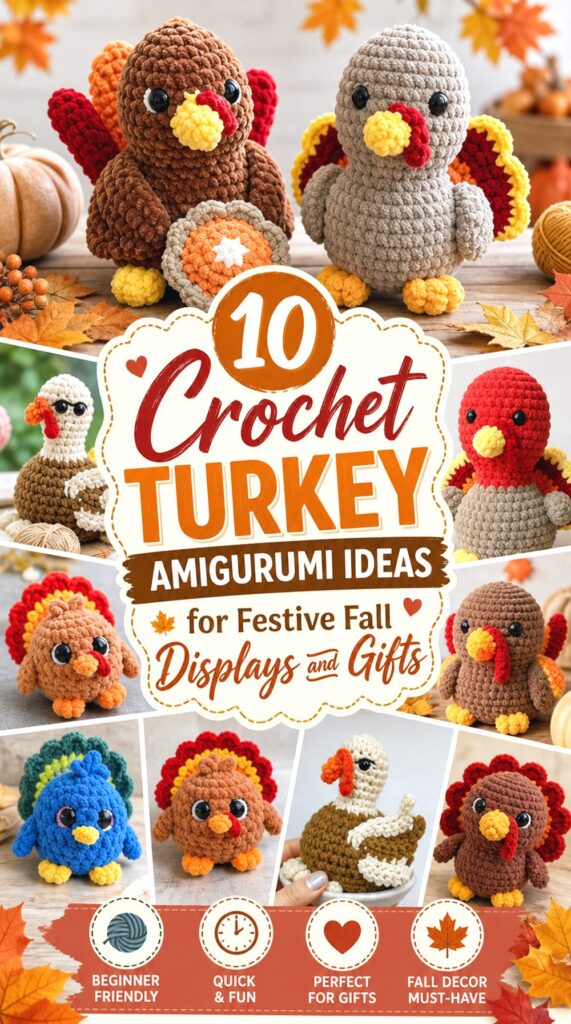 Crochet Turkey Amigurumi Ideas for Festive Fall Displays and Gifts