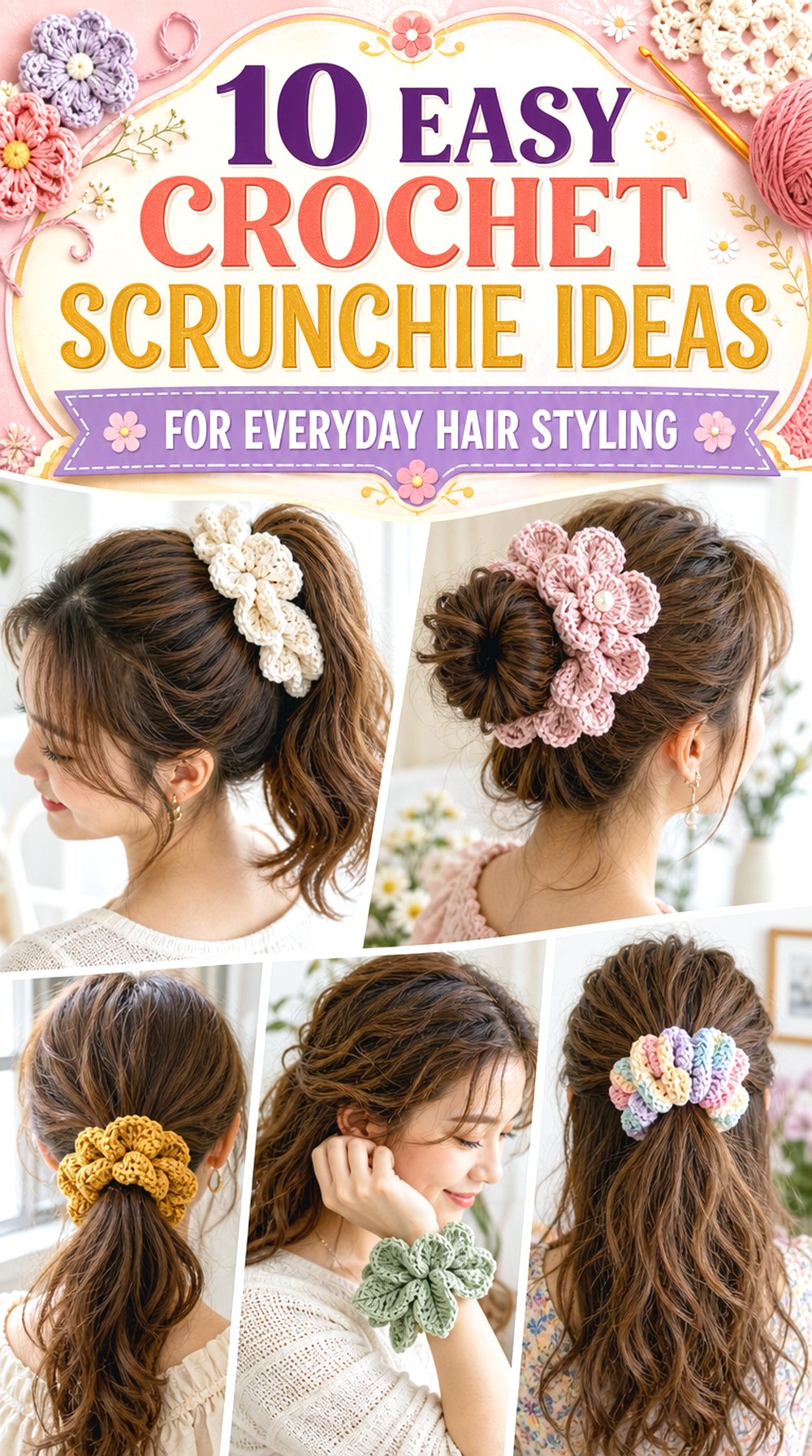 Easy Crochet Scrunchie Ideas for Everyday Hair Styling