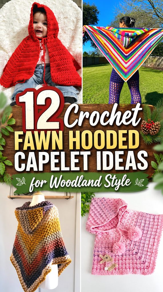Crochet Fawn Hooded Capelet Ideas