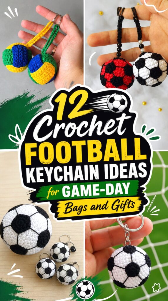 Crochet Football Keychain Ideas for Game Day Bags and Gifts