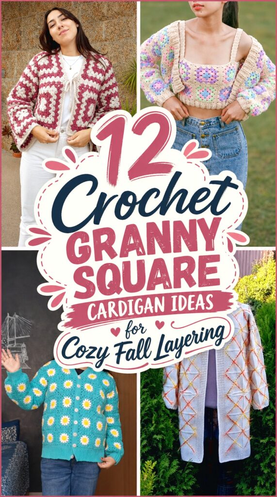 Crochet Granny Square Cardigan Ideas for Cozy Fall Layering