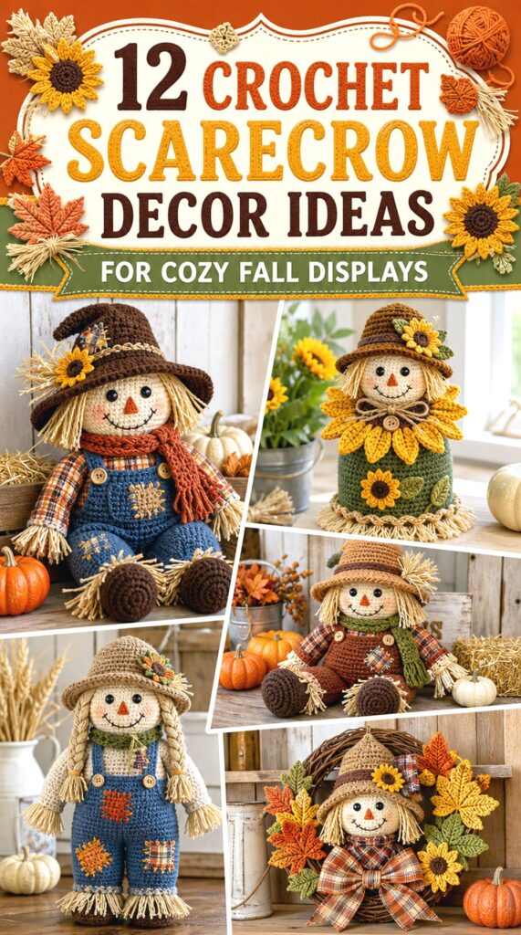 Crochet Scarecrow Decor Ideas for Cozy Fall Displays