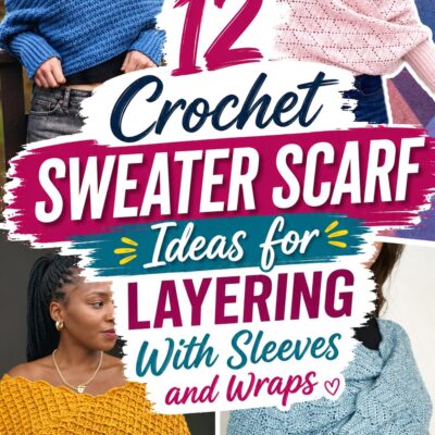 Crochet Sweater Scarf Ideas for Layering With Sleeves and Wraps