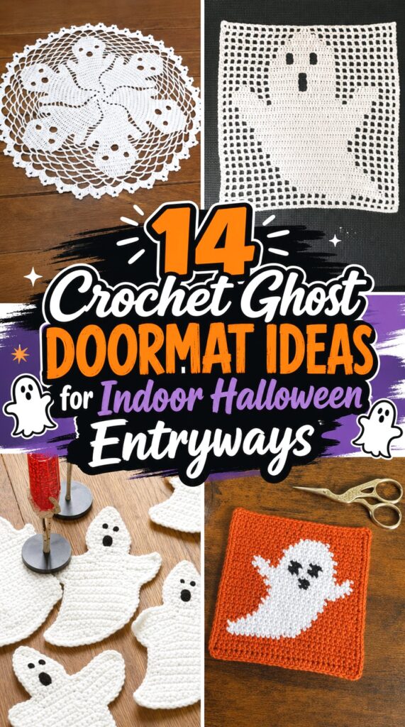 Crochet Ghost Doormat Ideas for Indoor Halloween Entryways