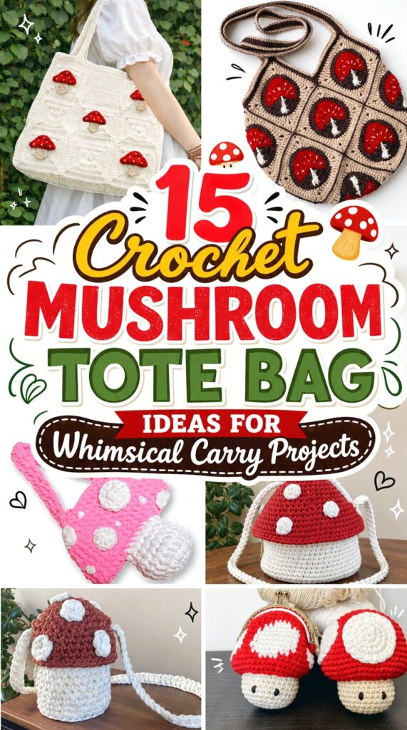 Crochet Mushroom Tote Bag Ideas for Whimsical Carry Projects