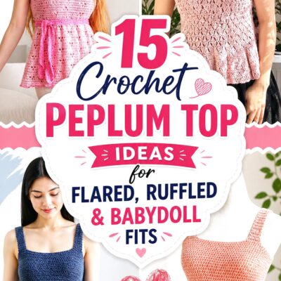 Crochet Peplum Top Ideas for Flared Ruffled & Babydoll Fits