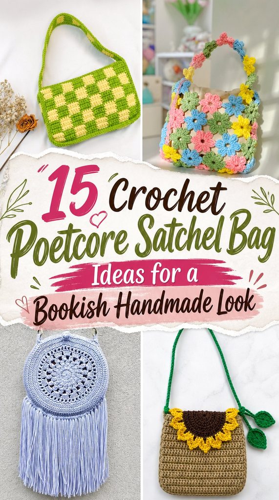 Crochet Poetcore Satchel Bag Ideas for a Bookish Handmade Look