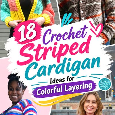 Crochet Striped Cardigan Ideas for Colorful Layering