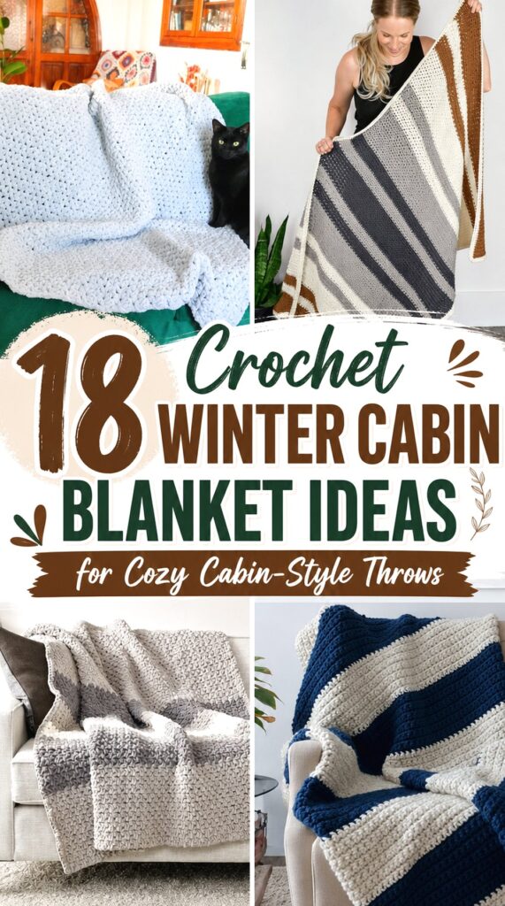 Crochet Winter Cabin Blanket Ideas for Cozy Cabin Style Throws