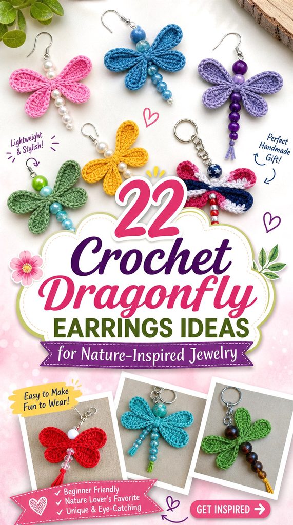 Crochet Dragonfly Earrings Ideas for Nature Inspired Jewelry