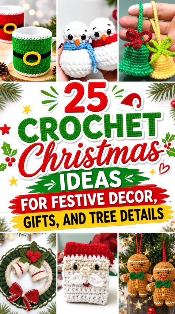 Crochet Christmas Ideas for Festive Decor, Gifts, and Tree Details