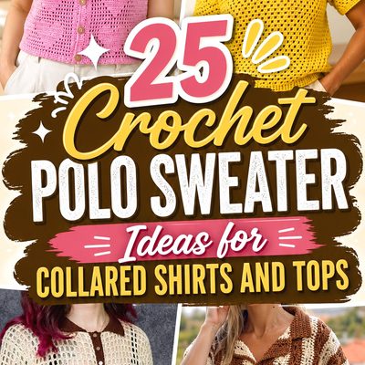 Crochet Polo Sweater Ideas for Collared Shirts and Tops