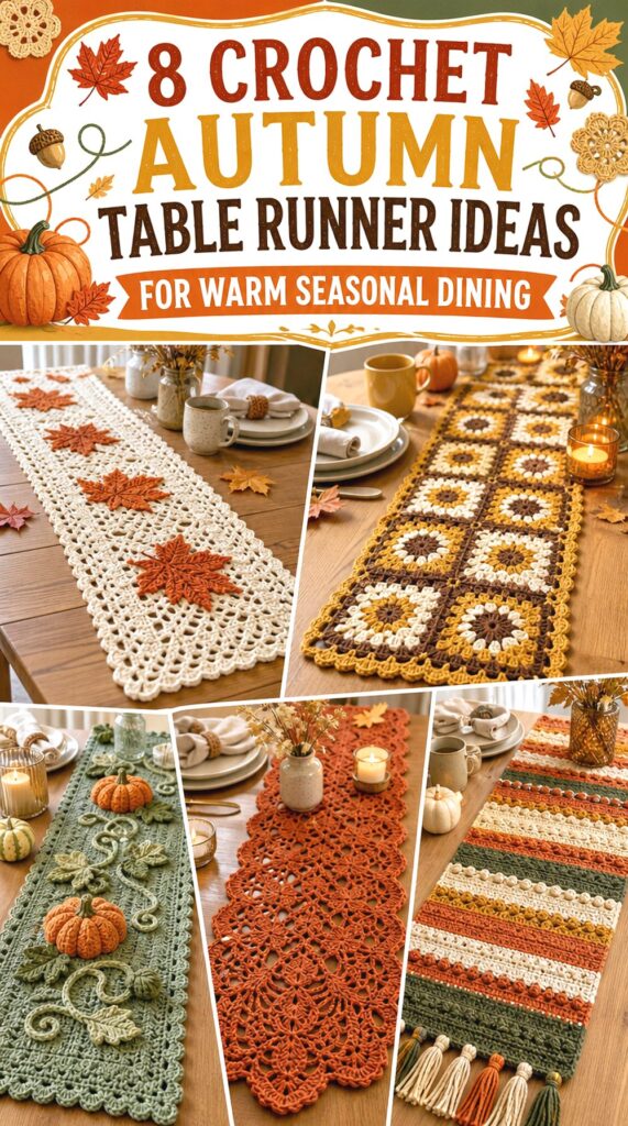 Crochet Autumn Table Runner Ideas for Warm Seasonal Dining