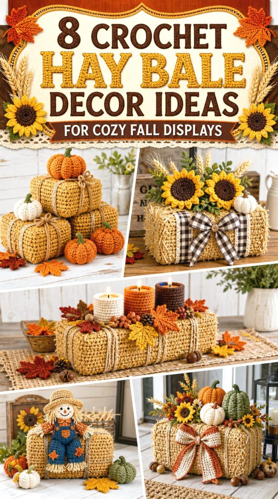 Crochet Hay Bale Decor Ideas for Cozy Fall Displays