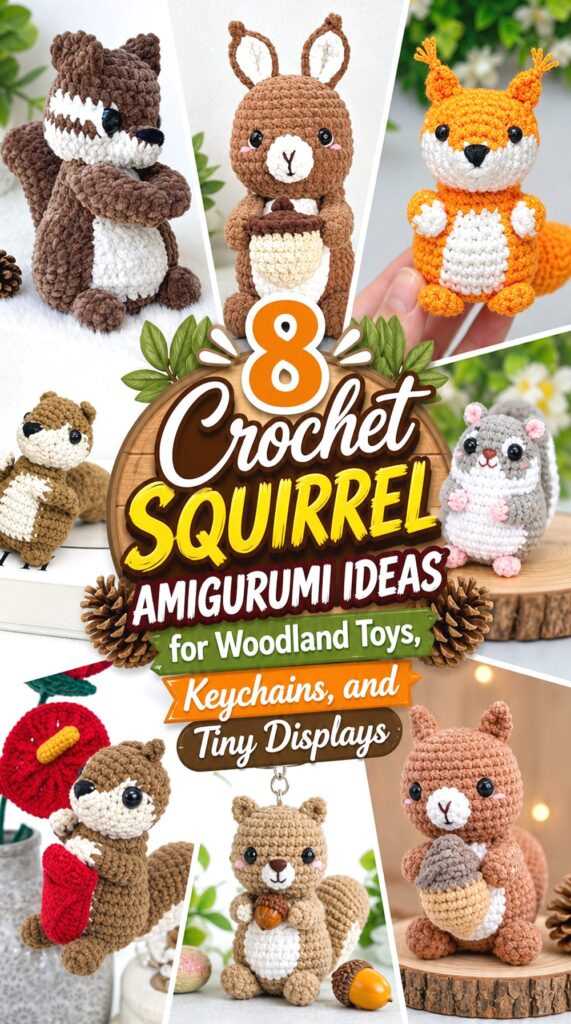 Crochet Squirrel Amigurumi Ideas for Woodland Toys, Keychains, and Tiny Displays