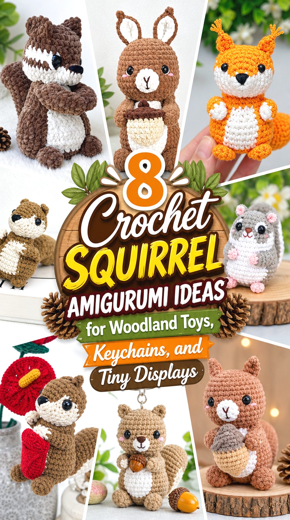 Crochet Squirrel Amigurumi Ideas for Woodland Toys, Keychains, and Tiny Displays