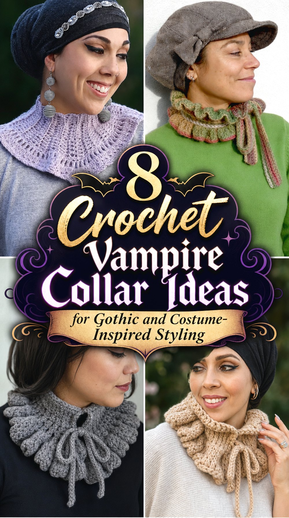 Crochet Vampire Collar Ideas for Gothic and Costume Inspired Styling