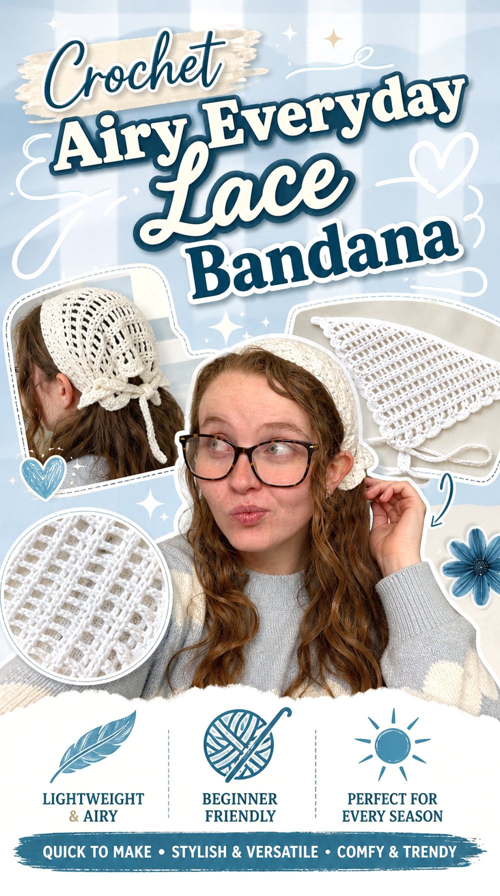 Crochet Airy Everyday Lace Bandana
