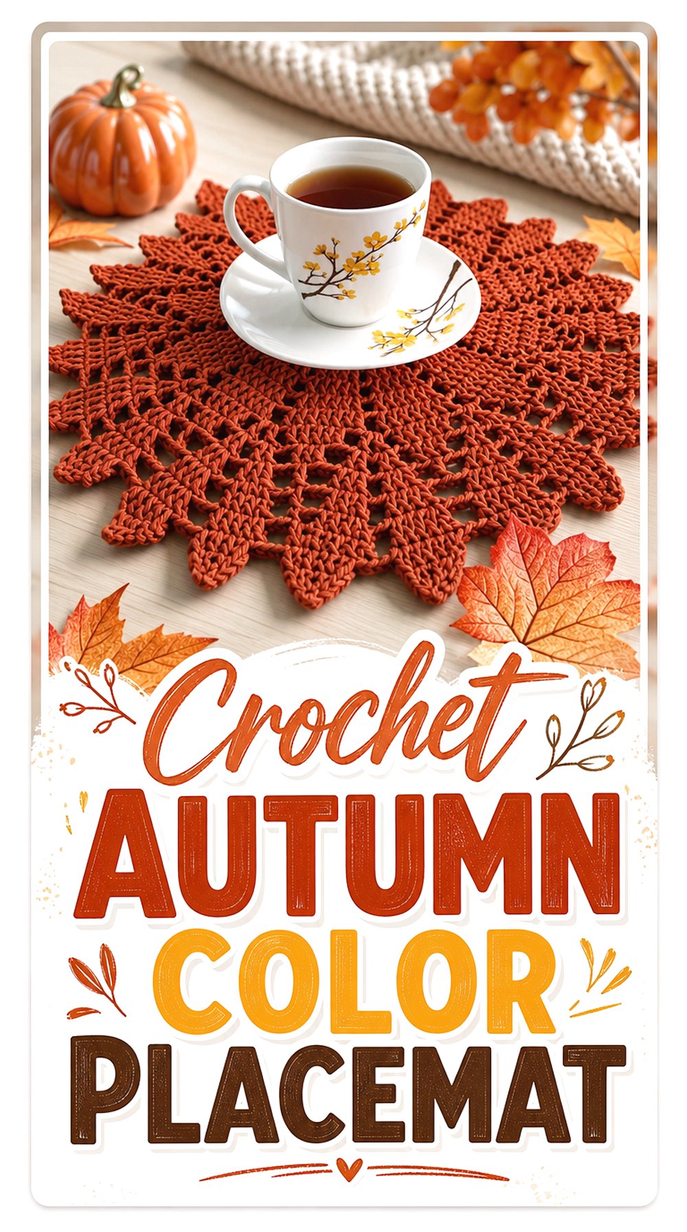 Crochet Autumn Color Placemat